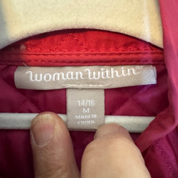 Women Within Quilted Red Vest- size Medium 14/16 - Picture 4 of 6